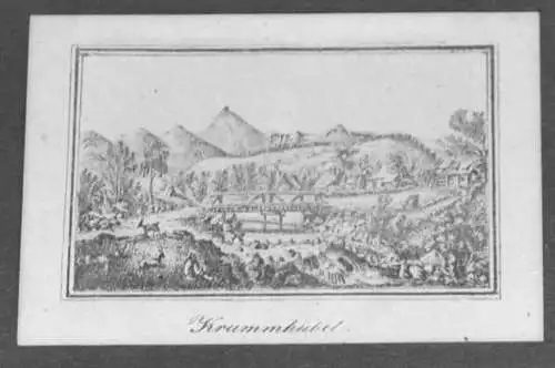 Lithografie, Krummhubel,Schlesien  frühes 19.Jhdt, seltene Darstellung