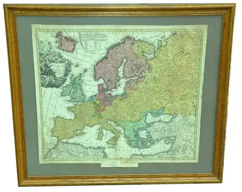 Kupferstich Landkarte, Europa Christiani Orbis Domina in sua Imperia Regna etc.