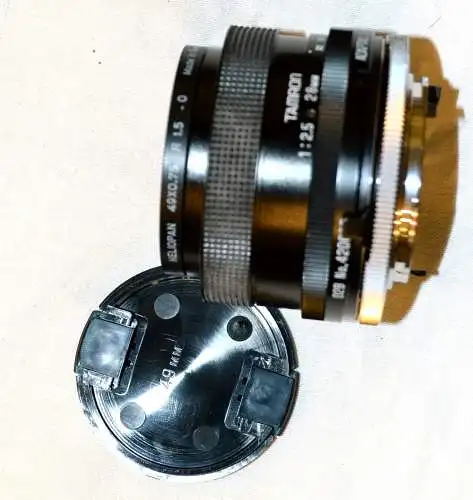 Optik,Tamron, 1:2,5 28mm mit Helioplan 49 x 0. 75