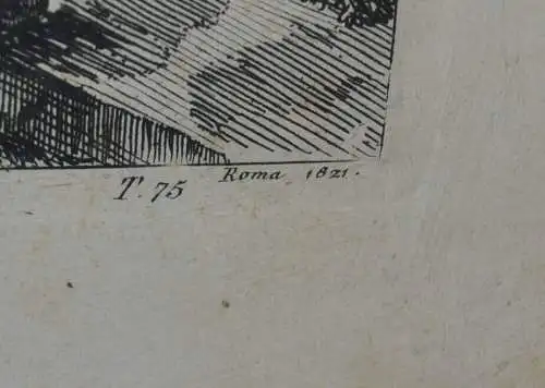 Veduta generale del Tempio di Venere, e Roma.Antichita Romane. Rome, 1821