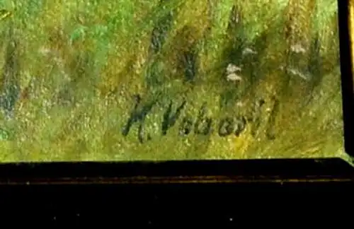 Gemälde,Öl a.Pappe,Karel Voboril,Ansicht bei Bregenz,gerahmt