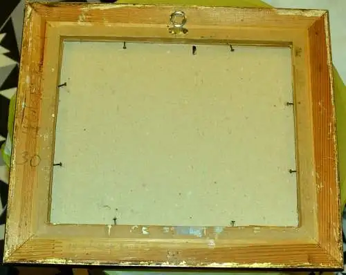 Gemälde,Öl auf Pappe, Landschaft am See,sign.Kubik, gerahmt