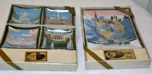 Offizielles Souvenir,Unisphere NYC Skyline,Aschenbecher  etc,World fair 1964/65