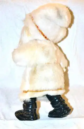 Weihnachtsmann, ca.1970, weißer Mantel, Kunststoffkopf