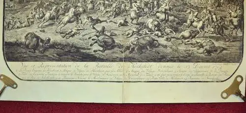 Kupferst.Vue et Representation de la Bataille de Hochstedt d. le 13. d'aout 1704