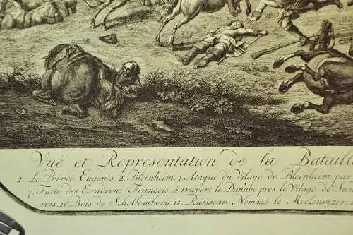 Kupferst.Vue et Representation de la Bataille de Hochstedt d. le 13. d'aout 1704