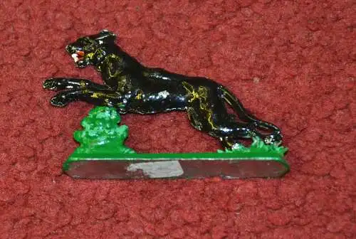 Zinnfigur,Panther,bemalt,deutsch um 1930