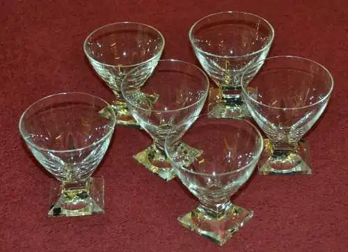 Peill-Glas,6 St.Likörgläser,wohl Serie Karat,ca 1960