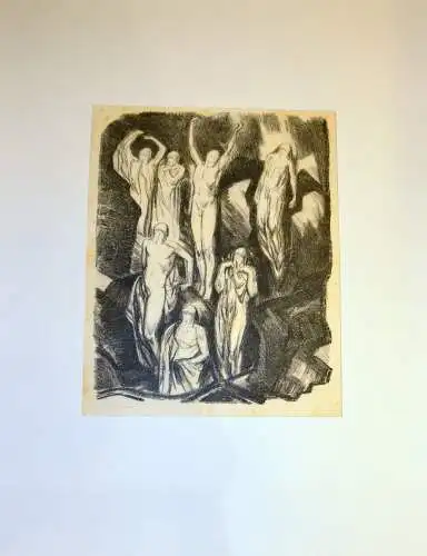 Lithografie,Ludwig von Hofmann,Rythm,auf sehr dünnem Papier,signiert