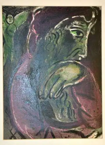Marc Chagall  Farblithographie ""Job Desper (Job in Despair), von Marc Chagall