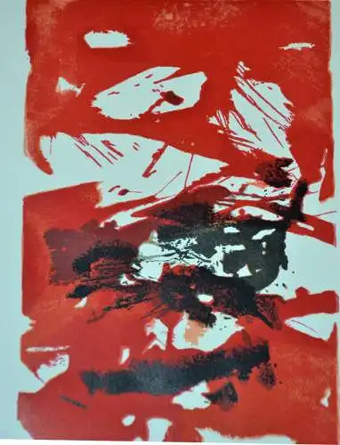 Farblithografie,rot,ZAO Wou-Ki (1921-2013)rückseitig bezeichnet 473/10(4)