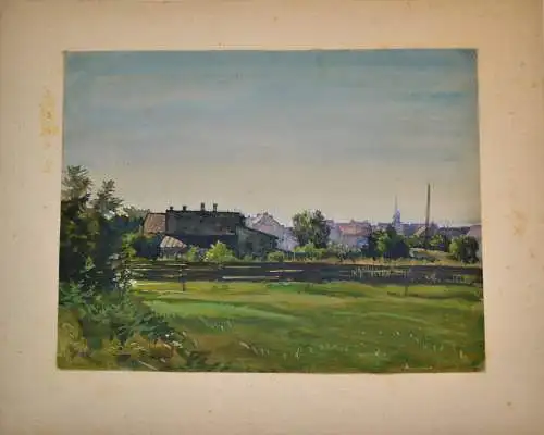 Tempera, Ansicht von Schwabing 1933,signiert H.Dreer