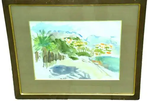 Aquarell,Hans II OLDE (1895-1987),bei Toulon , 1974