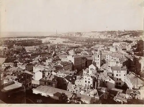 Fotografie, Alfred Noack, Genova, Panorama, #2291, ca. 1860