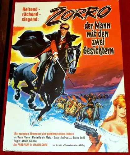 Filmplakat, Zorro, der Mann mit den zwei Gesichtern