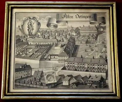 Kupferstich,Michael Wening, Altötting (Alten Oettingen) um 1700,gerahmt