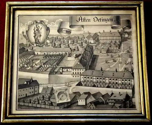 Kupferstich,Michael Wening, Altötting (Alten Oettingen) um 1700,gerahmt