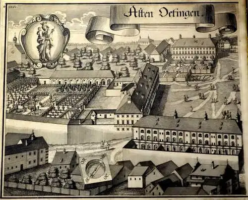 Kupferstich,Michael Wening, Altötting (Alten Oettingen) um 1700,gerahmt