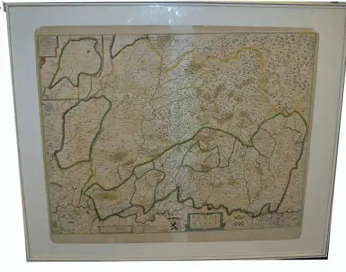 Kupferstich Landkarte, Herzogtum Berg,Grafschaft Marck,gerahmt,Amsterdam 1710