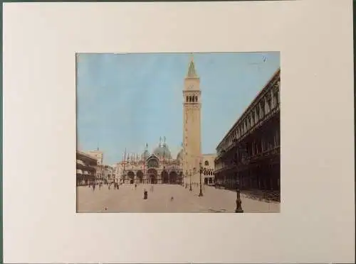 Paolo Salviati: Vier altcolorierte Photographien von Venedig, ca. 1880