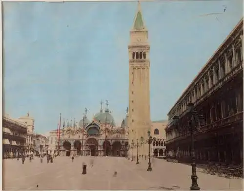 Paolo Salviati: Vier altcolorierte Photographien von Venedig, ca. 1880