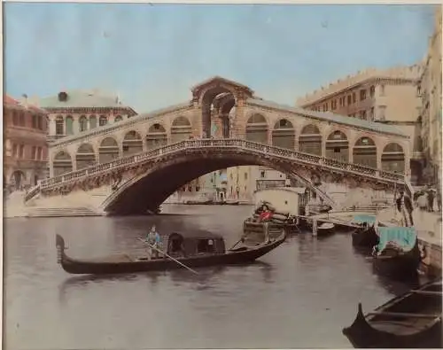 Paolo Salviati: Vier altcolorierte Photographien von Venedig, ca. 1880
