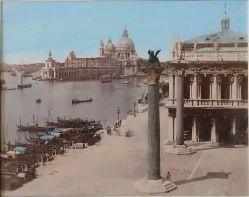 Paolo Salviati: Vier altcolorierte Photographien von Venedig, ca. 1880