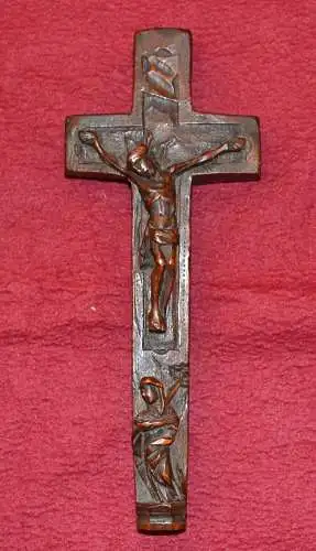 Reliquienkreuz in Buchsbaum ,18. Jhdt. Volkskunst