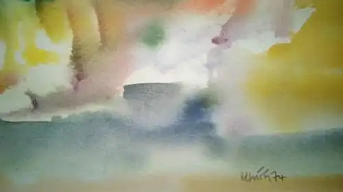 Aquarell,W.Ulrich,sign. und datiert,Farbenspiel, 1974