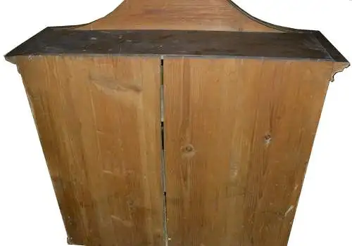 Bäuerlicher Vitrinenaufsatz,Weichholz,Zweitürig,um 1860, für Restaurator