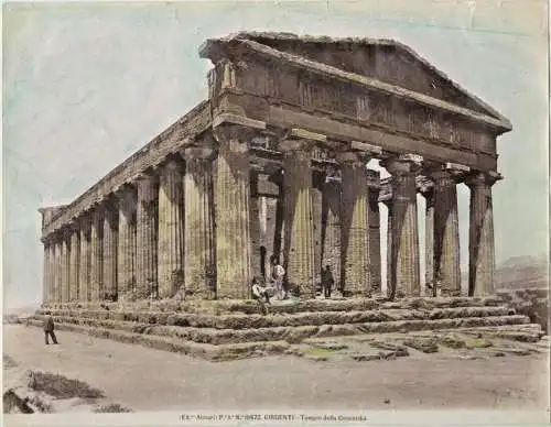 Sehr alte Original Photographie „GIRGENTI - Tempio della Concordia“