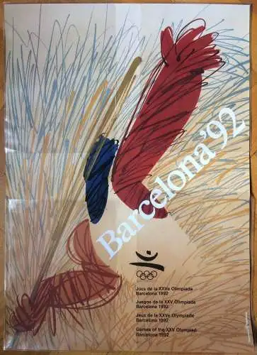 Plakat Olympische Sommerspiele 1992 in Barcelona von Enric Huguet
