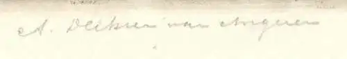 Original-Lithographie Landschaft mit Kühen, signiert,van Angeren