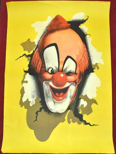 Poster/Plakat, Zirkus,Clown,1960 CZECHOSLOVAKIA 1945 ,gerollt
