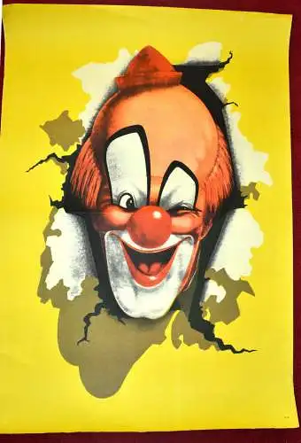 Poster/Plakat, Zirkus,Clown,1960 CZECHOSLOVAKIA 1945 ,gerollt