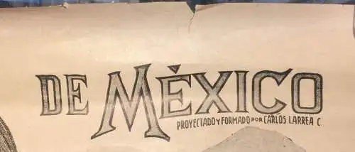 Plakat „HEROES DE MEXICO“,koloriert