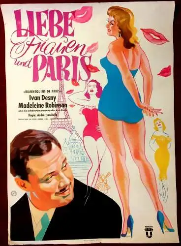 Filmplakat „Liebe, Frauen und Paris“ von André Hunebelle, 1956