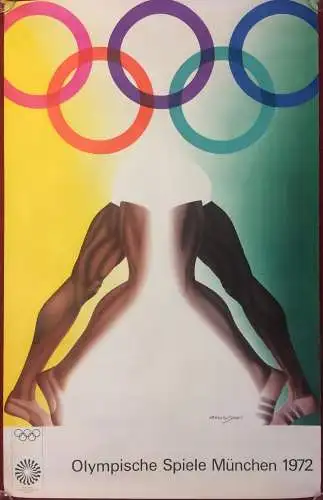 Plakat von Allen Jones für die Olympischen Spiele 1972 in München