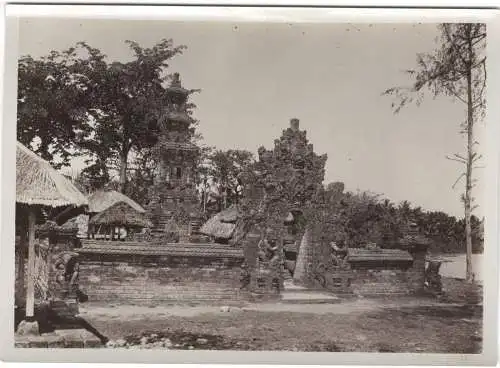 Original-Photographie Tempel auf Bali ca. 1910