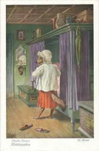 6 Ansichtskarten „Rotkäppchen“ komplett, ca. 1900 – Serie 128 3730-3735