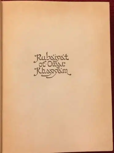 Rubaiyat of Omar Khayyām, übersetzt von Edward Fitzgerald