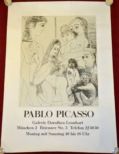 Ausstellungsplakat Pablo Picasso, München Galerie Leonhart,1970