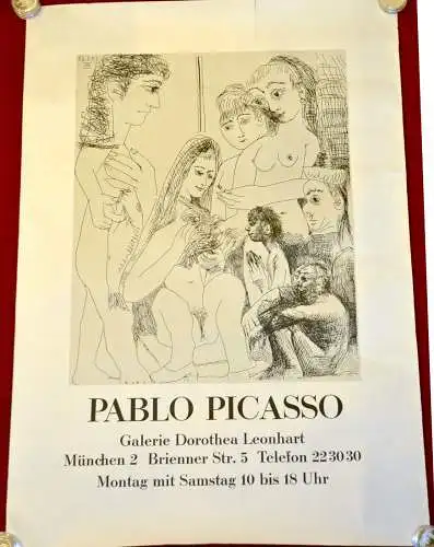 Ausstellungsplakat Pablo Picasso, München Galerie Leonhart,1970