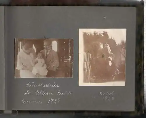 Photoalbum aus den 1920er Jahren mit 86 Photographien, vorwiegend Familienphotos