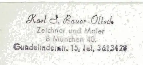 JOSEPH STRÖBL - Original-Tusche-Zeichnung von Karl Sally Bauer-Oltsch