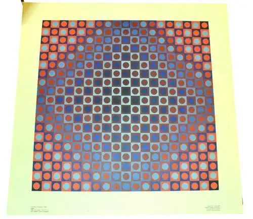 Quadrat-Kreise,Victor VASARELY (1906-1997)Druck aus dem Staedel Museum Amsterdam