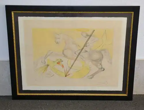 Salvador Dali, St.Georges et le Drache,Drypoint Radierung a.Papier,21/150