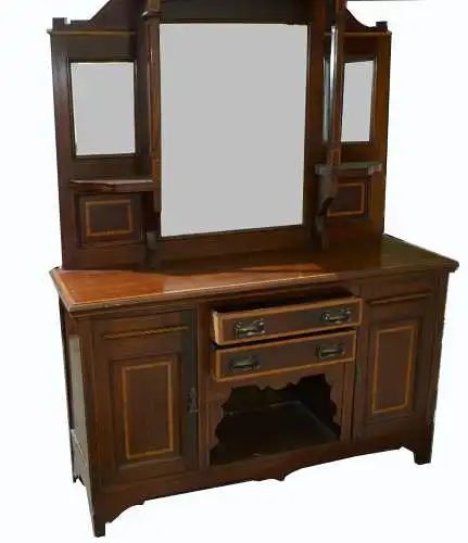 Möbel,Antiquität,Sideboard,Großbritannien,Mahagoni,Spiegel,2. Hälfte 19. Jhdt