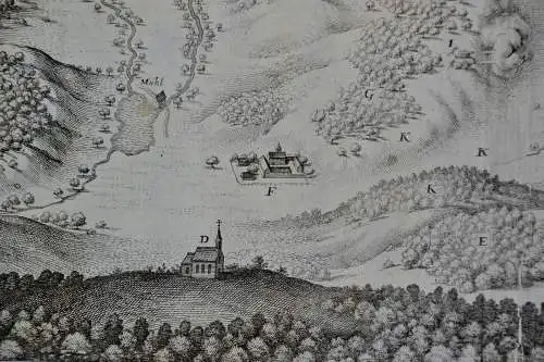 Landkarte,Schlacht bei Jankau(Jankow)1645,Böhmen