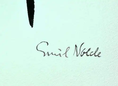 Tuschzeichnung,Konrad Kujau nach Emil Nolde ,Mann mit Zylinder,gerahmt